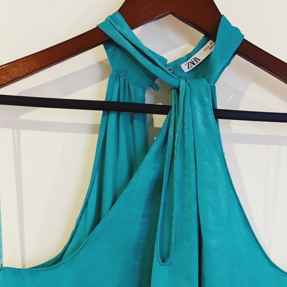 Zara teal maxi dress